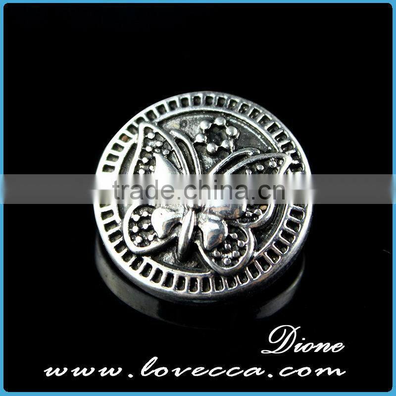 silver top quality men press button jewelry