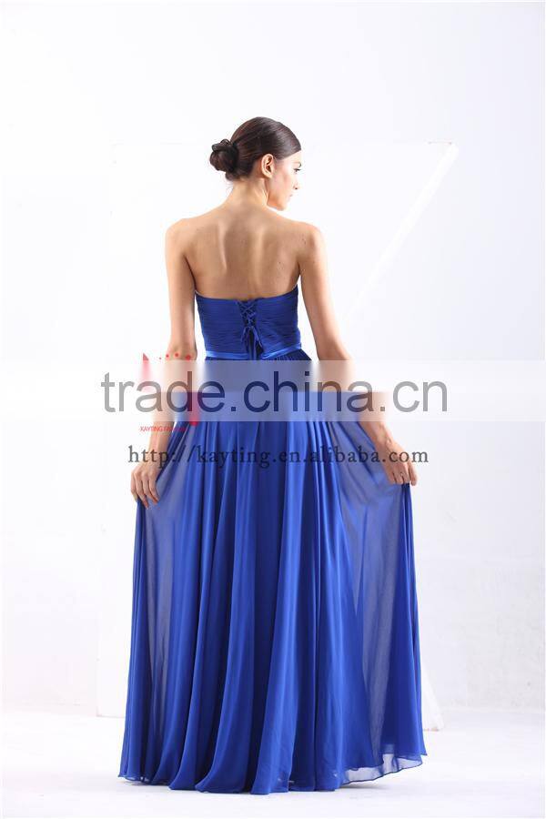 New Arrival Sexy Off Shoulder Fashion Royal Blue Bridesmaid Prom Dress 2015