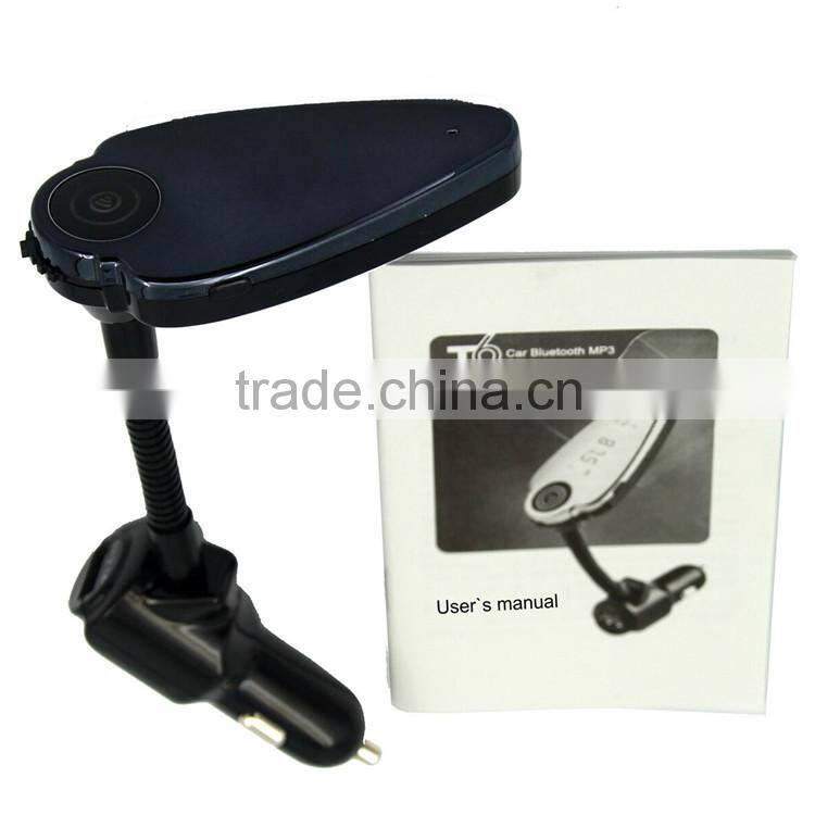 New arrival, Wireless Bluetooth Fm Transmitter Radio Adapter Handsfree Car Kit Car Mp3 Player with usb car charger