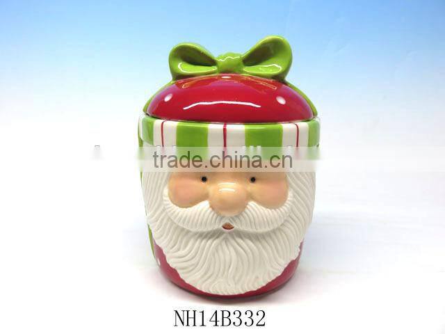 Competitive price santa claus ceramics decorative cookie jars manufacturers in china