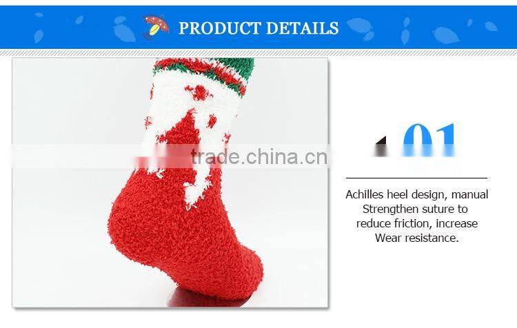 Thick adult christmas style red cheap wholesale full terry socks