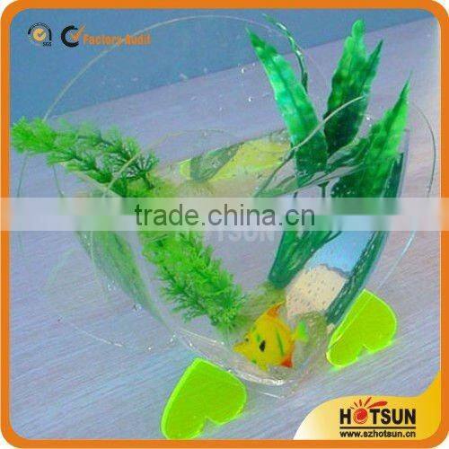 small high transparent square glass vase