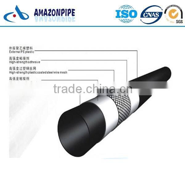 Factory supply hdpe steel wire mesh pipe buried plastic pipe for water supply