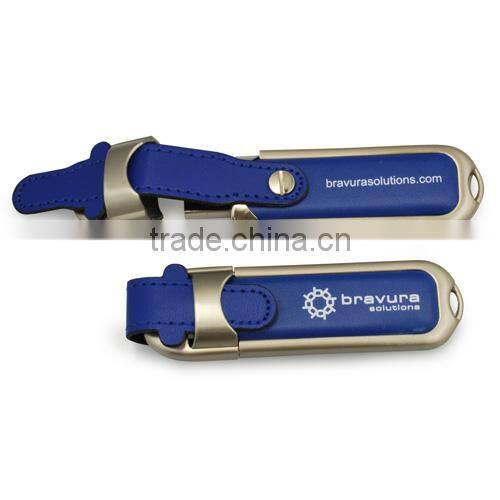 promotion gift leather usb flash drive pendrive