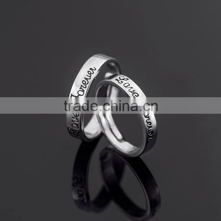 925 sterling silver Couples love ring ,platinum love rings for couples !