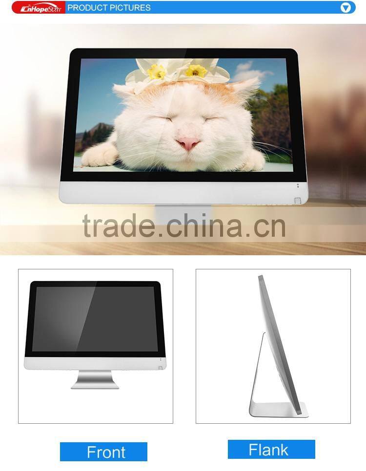 white color touch screen 16:9 hd 1080p 27inch desktop all in one pc