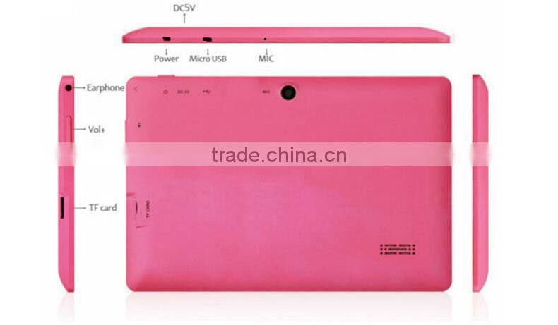 dual core android 7 inch tablet pc Q88 pro ATM 7021 Cortex-A9 processor speed 1.2GHz android 4.2.2 dual camera WIFI Cheapest