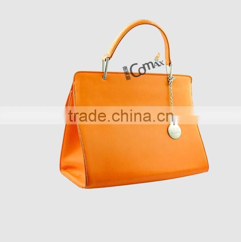 Brush nickel custom solid round metal handbag pendant