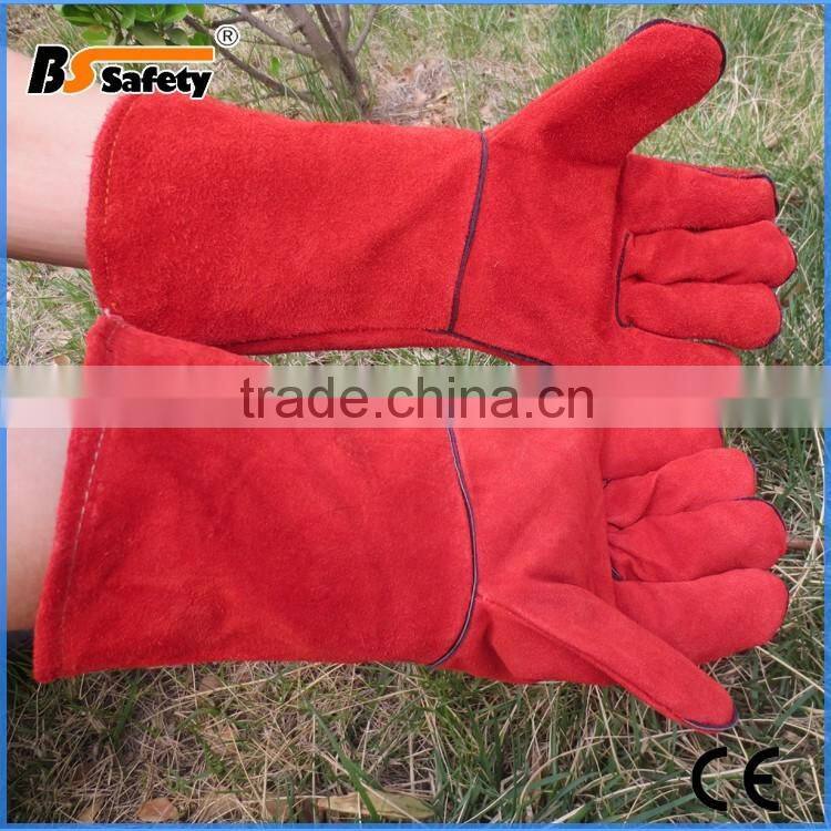 BSSAFETY softtextile leather work glove welding glove