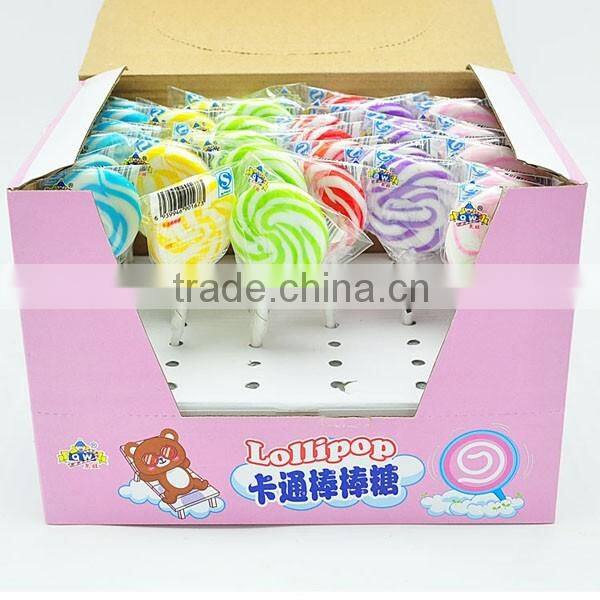 Box Packed Rainbow Swirl Lollipops Candy