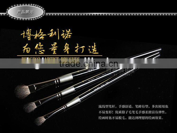 in stock BGN-4218 Bergino 1-12# professional raccoon hair brush artist for oil painting acrylic painting and gouache painting
