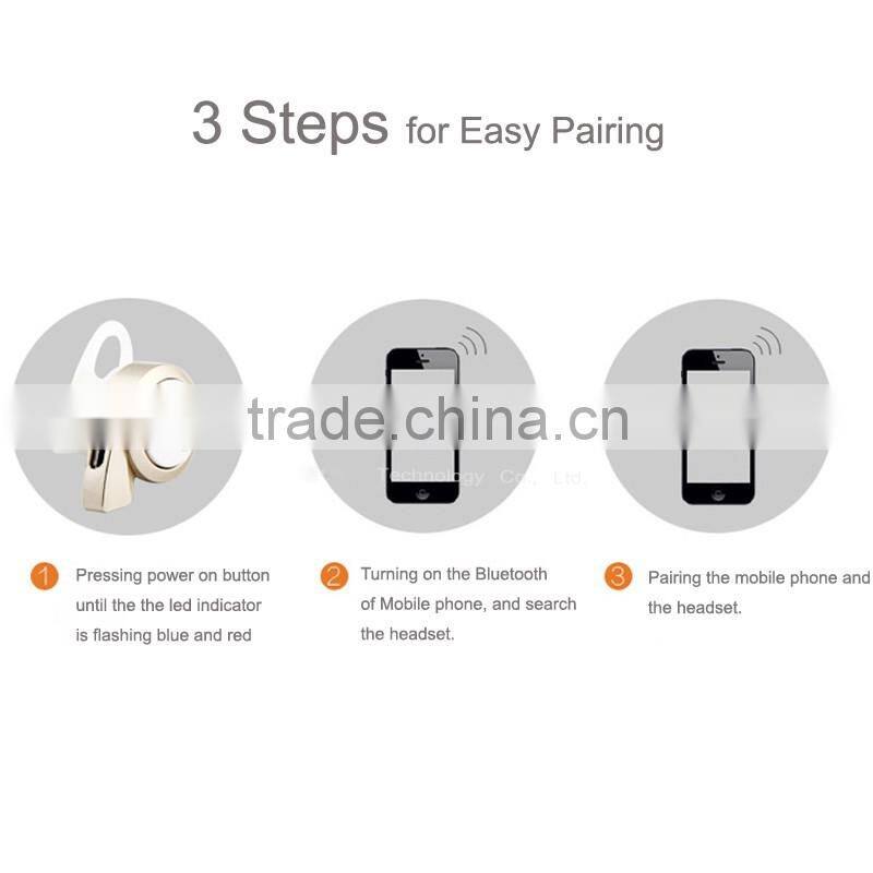 2016 New Arrival Super Mini & Micro Mini A8 Wireless Bluetooth Earphone In-ear with Hands free and Microphone