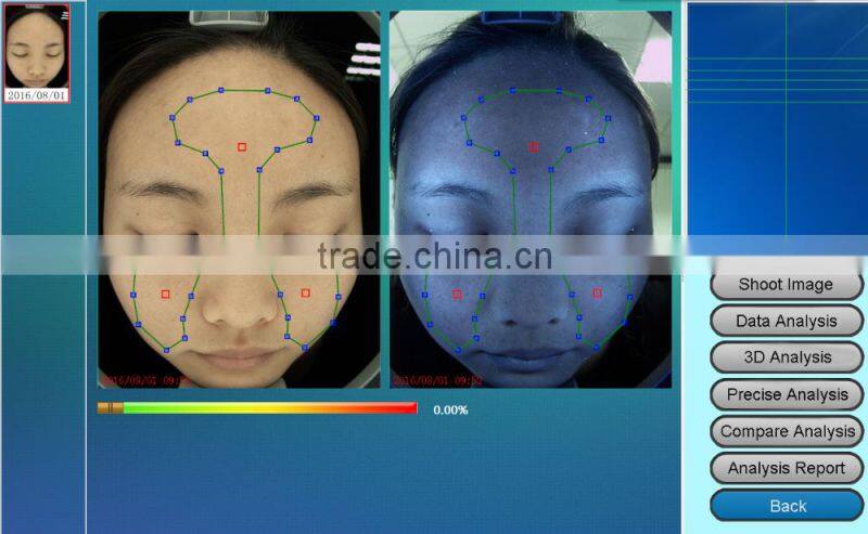 Best sell UV light skin scanner machine detect deep skin moisture content