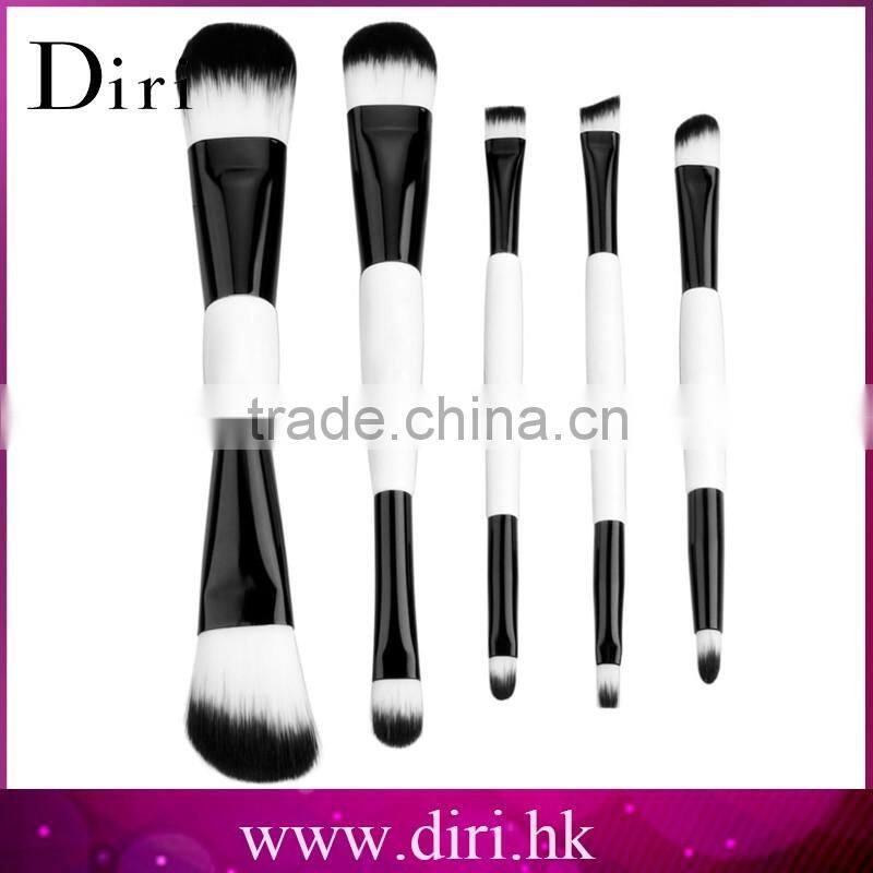 Supper Quality 5pcs Cosmetic Double End Synthetic Hair Makeup Brushes Set