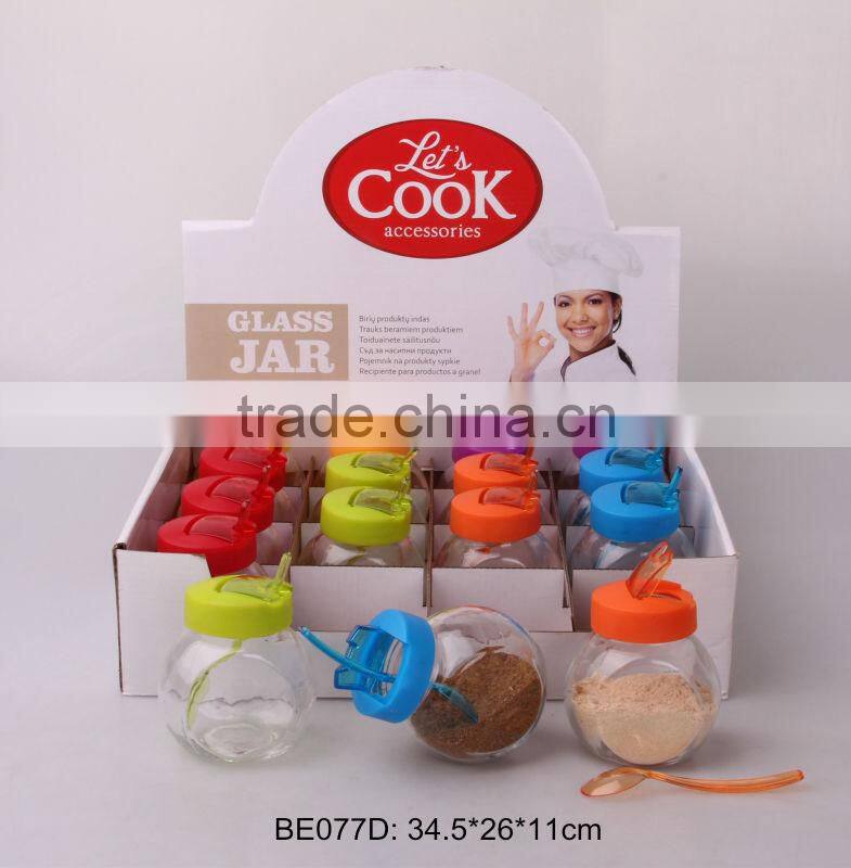 spice jar glass set in a display box