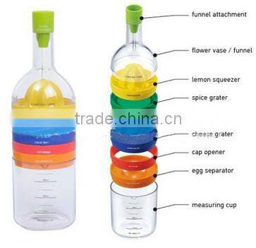 China Kitchen Beer Bottle Shape Spiral Slicer Peeler Fruits Vegetables Multifunctional Grater