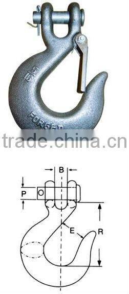 rigging hardware H331 forged steel US type clevis slip hook with latch china