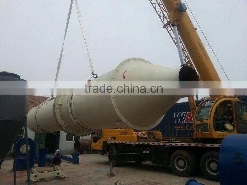 rotary drum dryer /diameter 1.5meters length 10 meters /drying capacity 1500kg/h