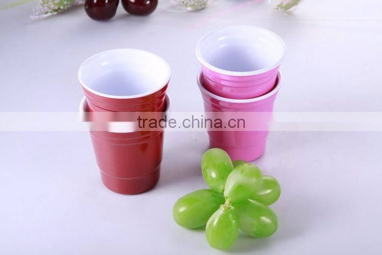 Reusable two tone Melamine Cups, 2 Ounce, Set of 4,travel mug