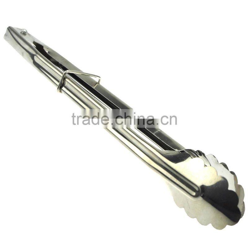 Stainless Steel Food Clip Lock 12" BBQ Buffet Salad Scallop Food Tongs