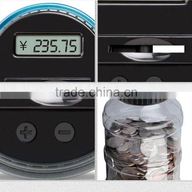 Electronic counting coin saving pot Large Money Boxes Digital Counting Led Showing Money Jar piggy bank