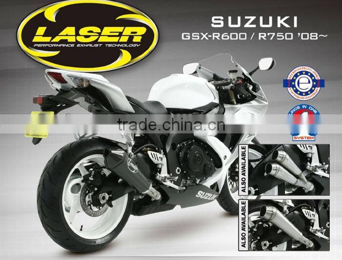 For SUZUKI GSX-R600 2008- SM Motorcycle Exhaust Pipe LASER Stealth slip-on muffler