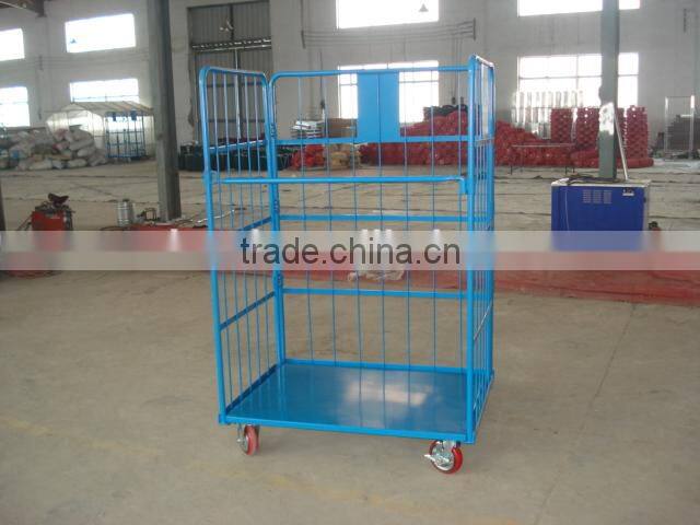A frame supermarket roll cage,transport wire container