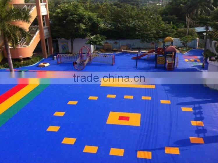 Outdoor interlocking sport court removable plastic floor tiles