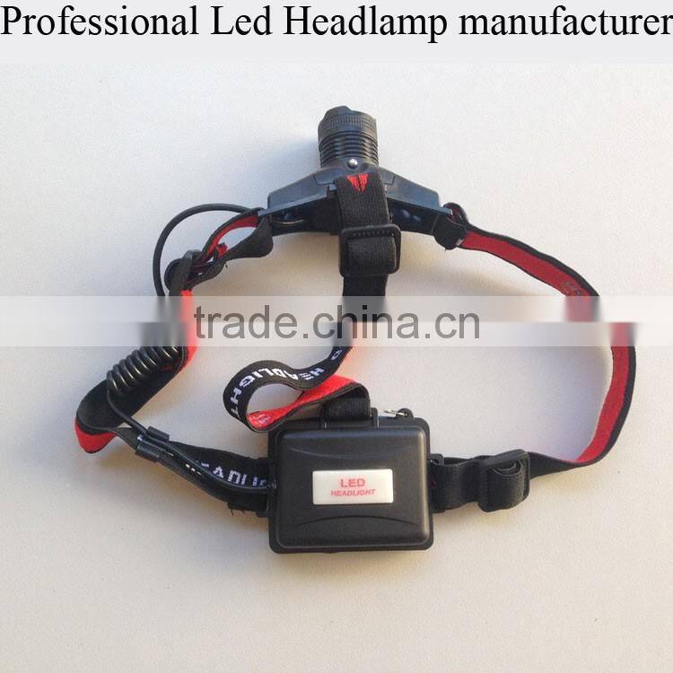 AA battery headlight zoom led headlamp aluminium led headlamp