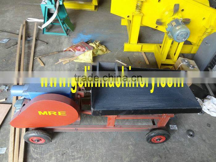 Mini mobile gold shaking table with movable wheels for small scale mining separation