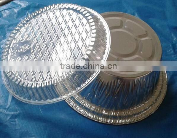Food grade disposable round clear plastic lids for the foil bowl