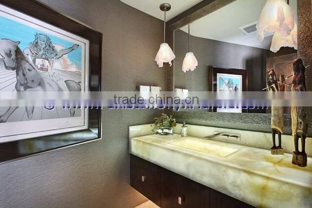 Pure Natural Professional Factory BACKLIT ONYX BATHROOM VANITYTOPS & SINKS