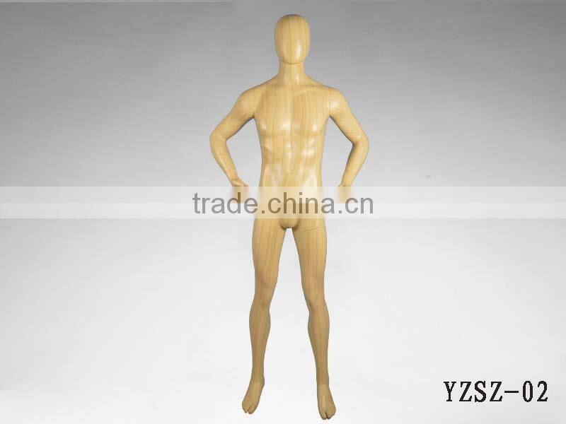 High quality fiberglass silver sports male mannequin for window display