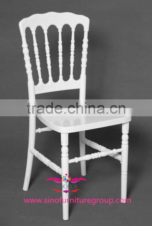 White Resin PC Polycarbonate Napoleon Dining Chair