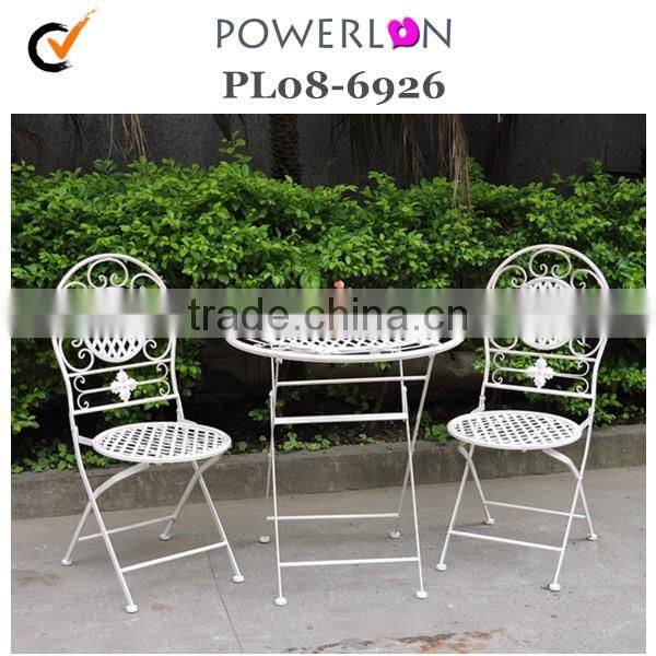 Set 3 Metal Vintage Bistro Set Outdoor Furniture