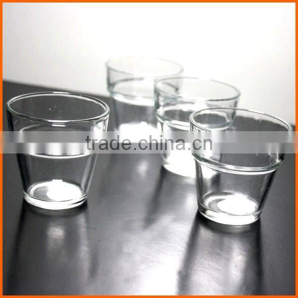 Wholesale clear glass candle container