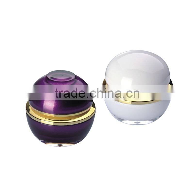 Hemispherical cosmetic acrylic cream jars