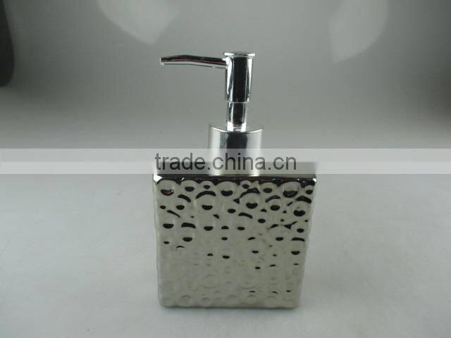 stocked ceramics silver color bath jar with mordern design