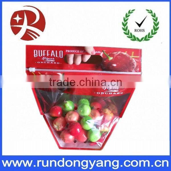 printed stand up pouch bag / slider zip lock fruit bag for grape