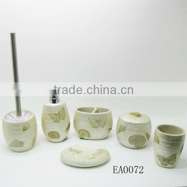 wholesale cheap modern polyresin bath accessories
