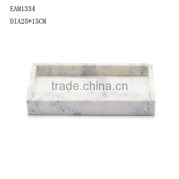 Italy Carrara material white small marble tray