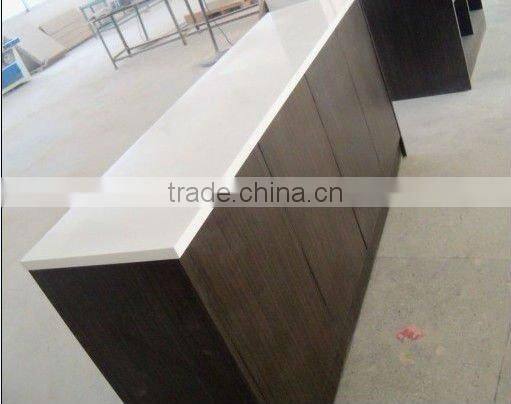 Custom sized solid surface made Office self service kitchen counter