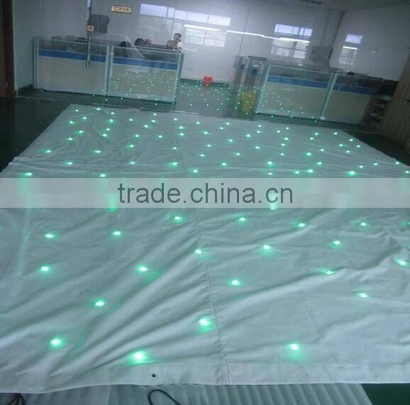 Wedding stage backdrop decor rgb LED ligitng twinkling star curtain professional dmx lights