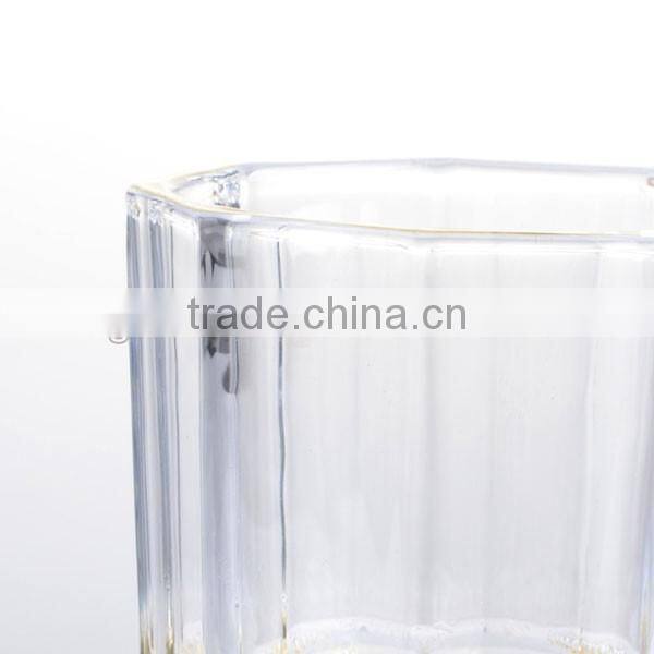 Hot machine made embossed wiskey glass