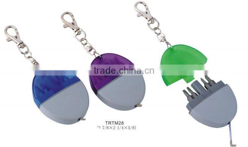 Multi function of measuring tools tape measure/Key chian Ring in three colors