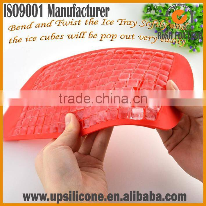 2015 hot selling new design food grade 160(10*16 )mini square silicone ice cube tray