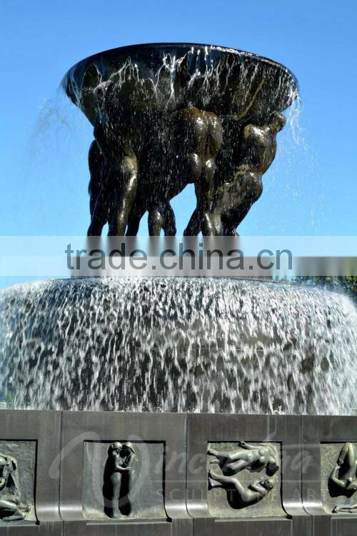 Outdoor decorative metal material large bronze statue garden fountain hot sale