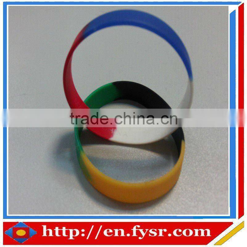 special colored silicone sport wrisband for boys