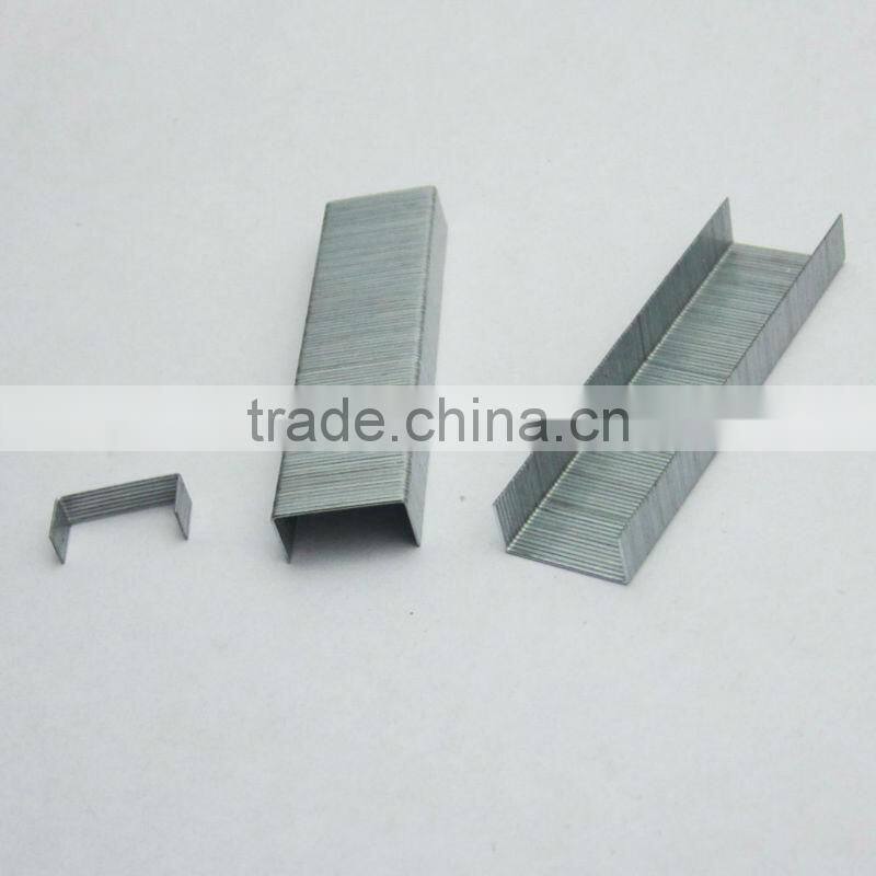 Quality silver color galvanized office standard staple pin 26/6