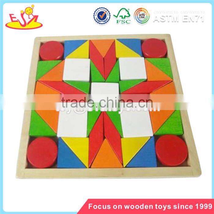 Wholesale baby wooden building blocks toy teaching aid wooden building blocks toy W13A027